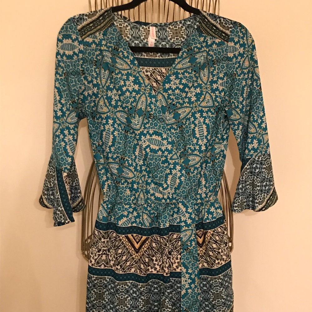 Colorful romper with pockets!